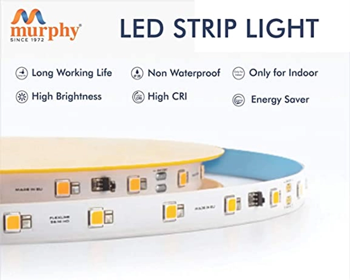 Murphy 25W LED Strip 2835 Cove Light 5 Metre (Warm White, Pack of 2) with Driver