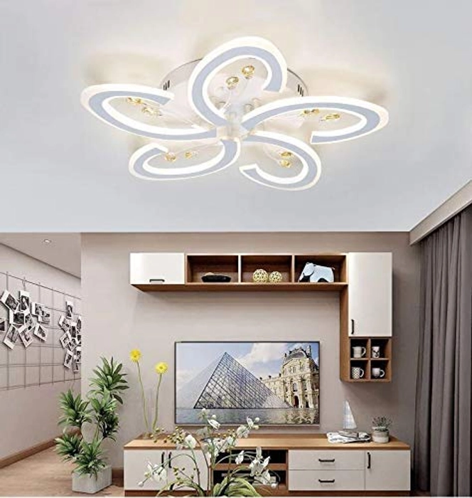 CITRA M3671/5 5-Watts Flowers Shape Crystal Modern LED Chandelier Lamp - White