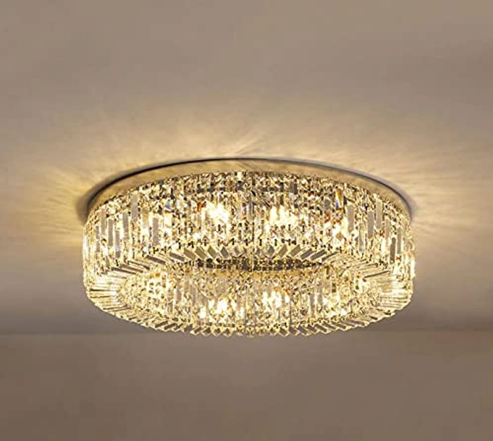 CITRA Crystal Modern LED Surface Mount Chandelier 500 mm Ring - Tricolor Warm White, Cool White, Natural White