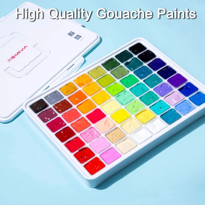 GOUACHE PAINT SET Art Supplies 56 Colors 30ml HIMI