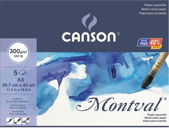 Buy original Canson - Montval - Watercolour Paper Cut packs - 300 GSM from  Thoovi arts