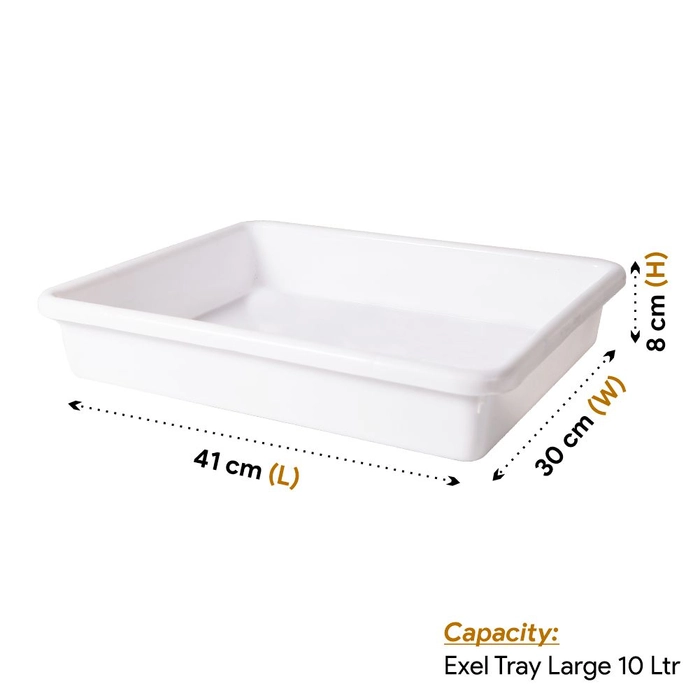 Morvi Wonder Plastic Prime Exel Large Plastic Tray for Home