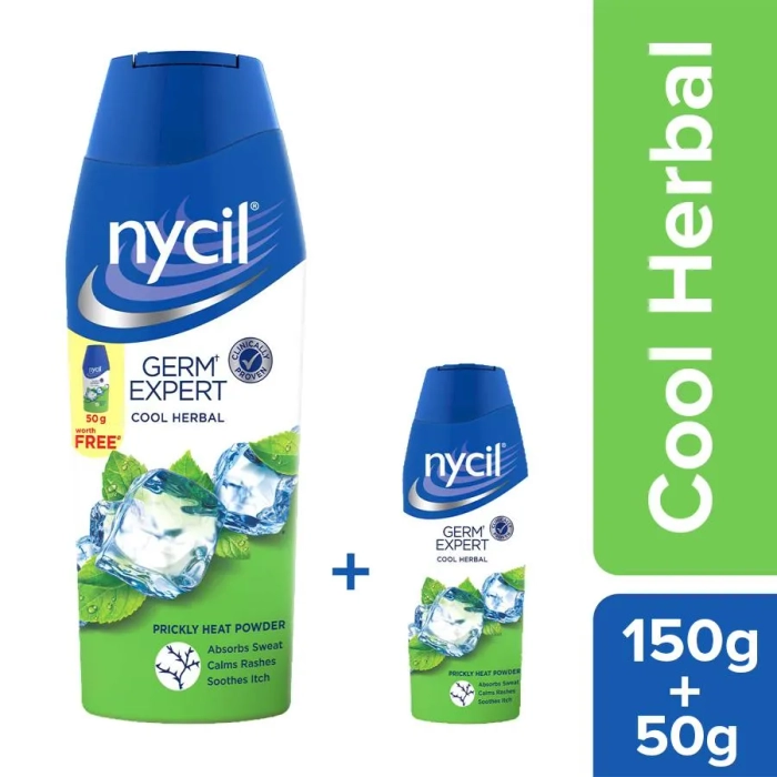 Nycil Germ Expert Cool Herbal (150g) + Nycil Germ Expert (50g)