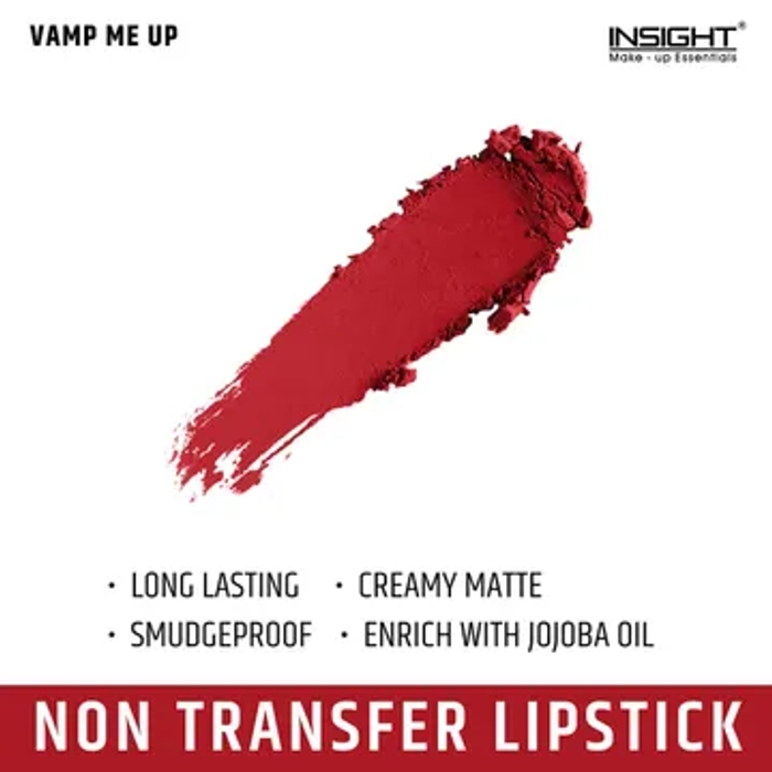 Insight 24Hrs Non Transfer Matte Lipstick - Shade 01(Vamp Me Up)