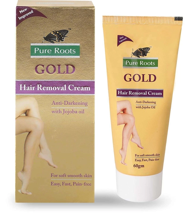 Pure Roots Gold Hair Removal Cream (Pack of 3 - 25gm each)