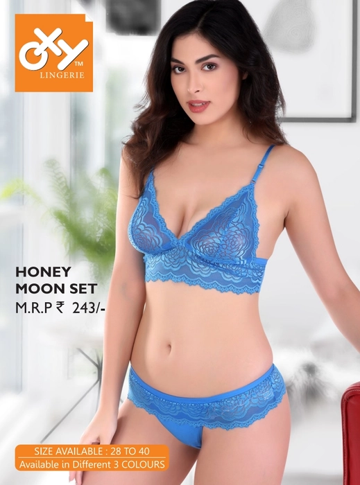 Oxy Honeymoon Bra & Panty Set (Pack of 6 Assorted Colors)