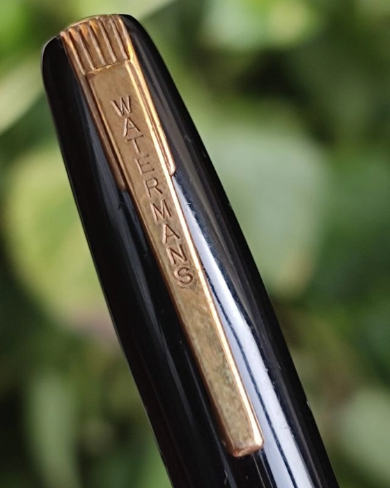 VINTAGE WATERMAN W2 LEVER FILLER FOUNTAIN PEN - 14CT SOLID GOLD FINE NIB - GOOD WORKING CONDITION