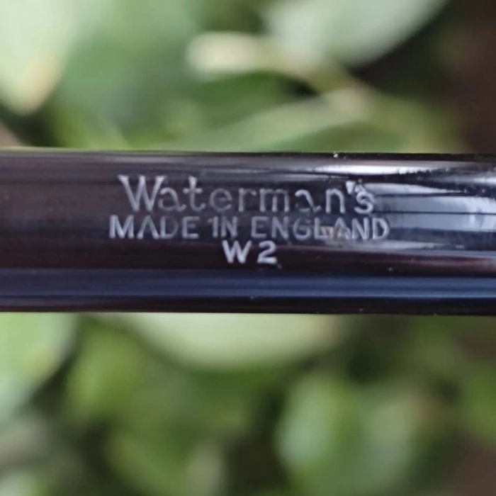 VINTAGE WATERMAN W2 LEVER FILLER FOUNTAIN PEN - 14CT SOLID GOLD FINE NIB - GOOD WORKING CONDITION