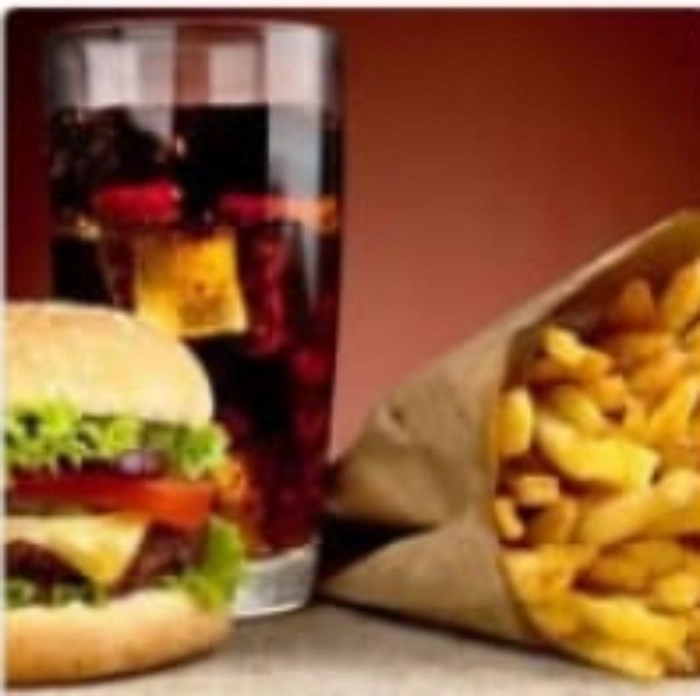 Combo Chicken Burger With French Fries And pepsi