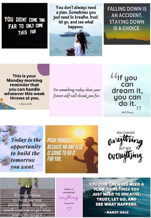 12 Motivational stickers Group A Transparent stickers