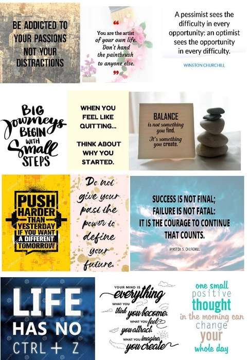 12 Motivational stickers Group B Transparent stickers