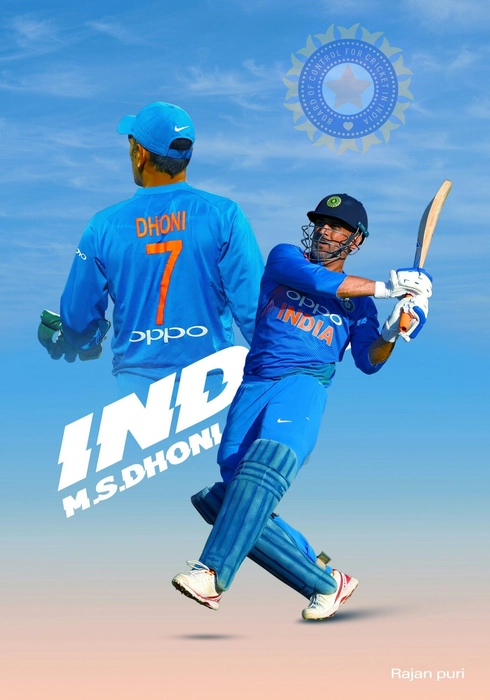MS Dhoni small stickers 12 images