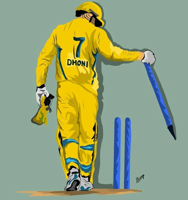 MS Dhoni small stickers 12 images