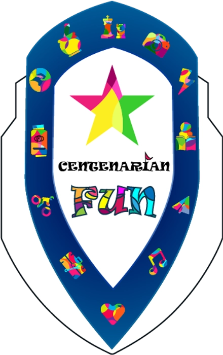 #CentenarianFun Hologram Shield 3 inch Sticker