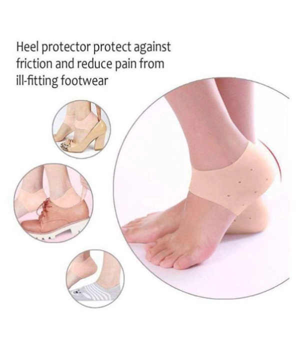 Silicon Gel Heel Pad Socks for Heel Repair Free Size