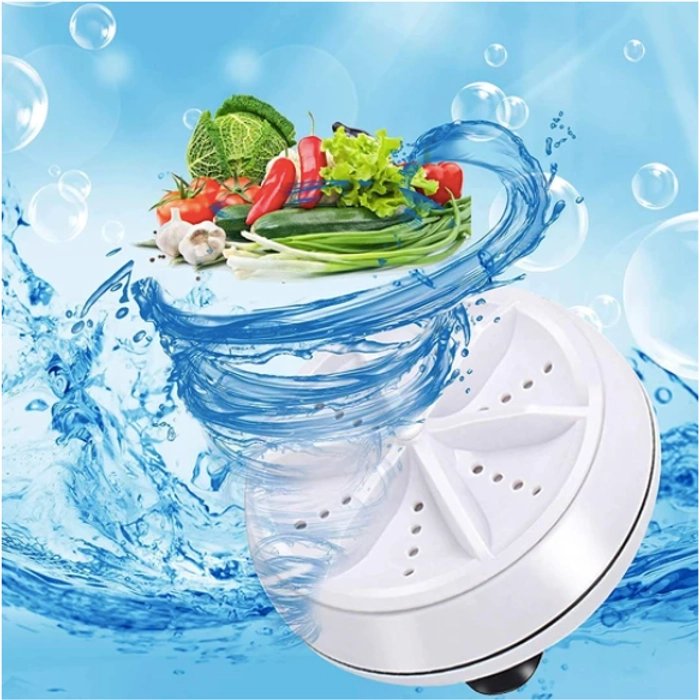 Mini Washing Machine Portable Personal Rotating Ultrasonic Turbine Washer Adjustable with USB Cable Convenient for Travel Home Business Trip