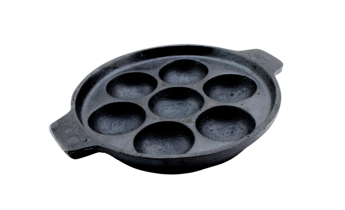 Buy EcoFe Cast Iron Paniyarakal | Mini Paniyaram Pan 7 Pits ( Pre ...