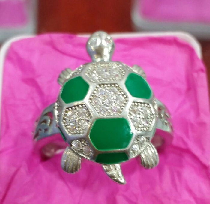 Buy MJ 925 Stylish Tortoise / Turtle Unisex Finger Ring in Pure 92.5  Sterling Silver for Women and Men | Meru Ring | With Certificate of  Authenticity | Online at desertcartINDIA