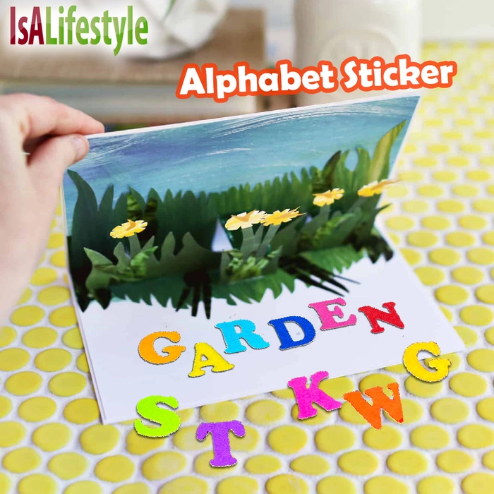 26 Alphabet Felt Sticker (10pcs/alphabet) Total 260pcs Cute Alphabet Sticker Book Card Decoration