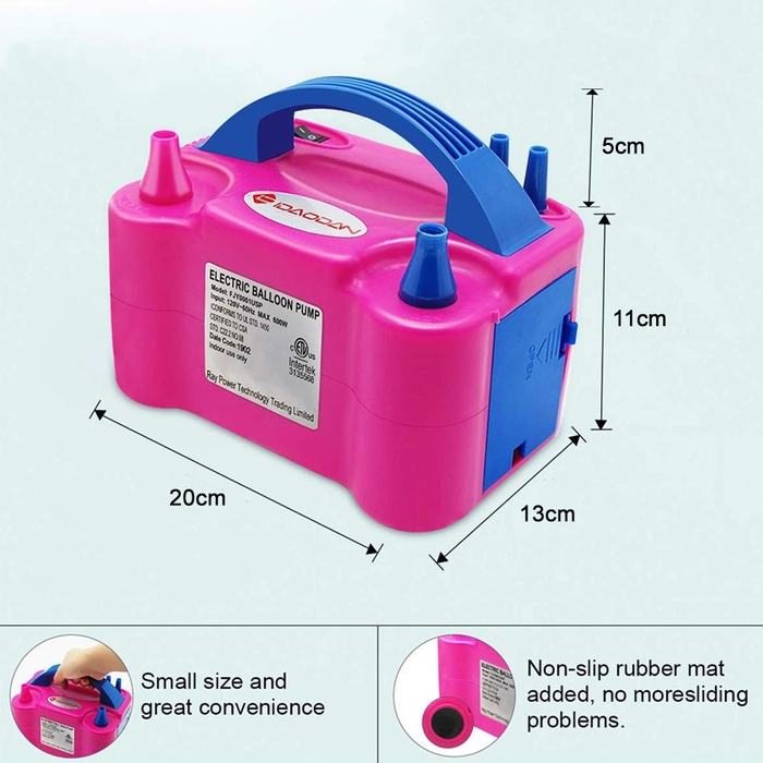 Upgraded Electric Balloon Pump Air Pump Practical 600w Electric with  Malaysia 2-pin Plug Fit All Types of Balloons