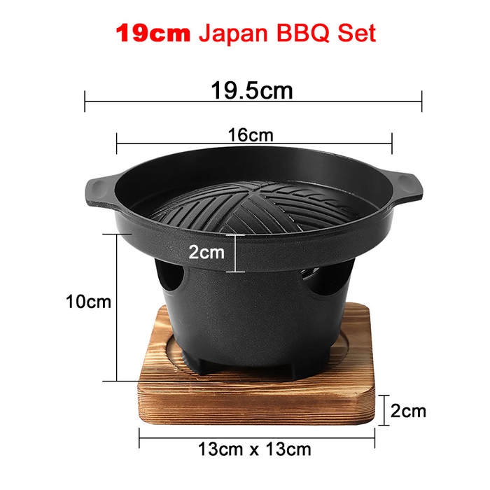 Personal BBQ Barbeque Grill Plate Set Premium Japanese Mini Stove Portable Camping Cookware Barbeku Picnic