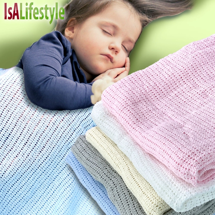 Newborn Soft Receiving Sleeping Breathable Blanket (75cm x 100cm) Baby Cellular Soft Blanket