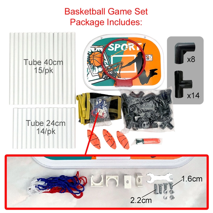 Children Arcade Basketball Shooting Rack Sport Play Ball Net Set Hoop Rim Shooting System Stand Main Bola