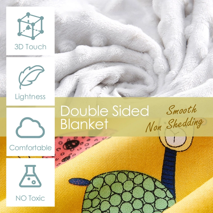 Baby Soft Beanie Blanket Swaddle Newborn Wrap Thermal Fleece Bean Dotted Double Sided Bedung Bayi DK 豆豆被