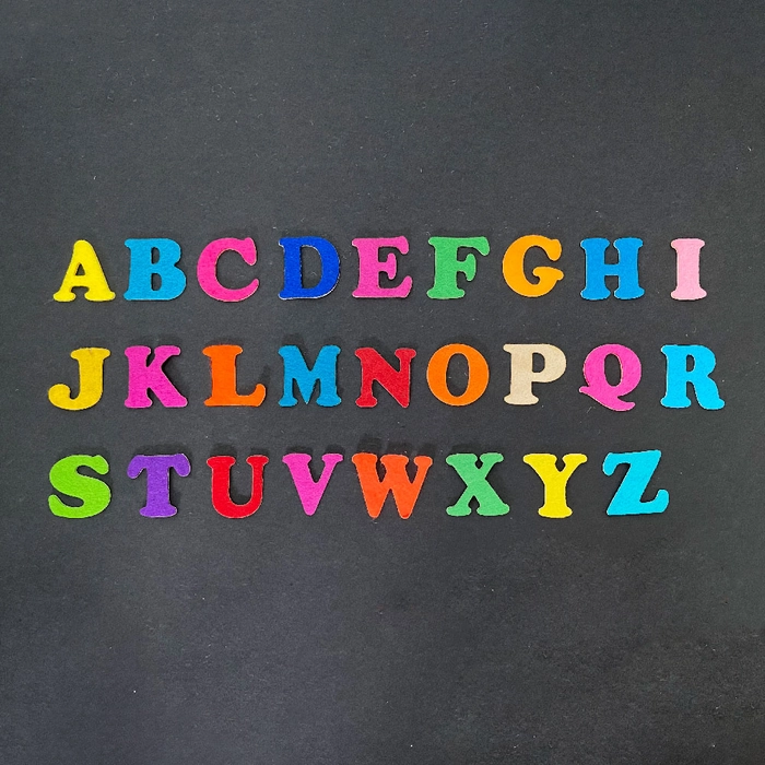 26 Alphabet Felt Sticker (10pcs/alphabet) Total 260pcs Cute Alphabet Sticker Book Card Decoration