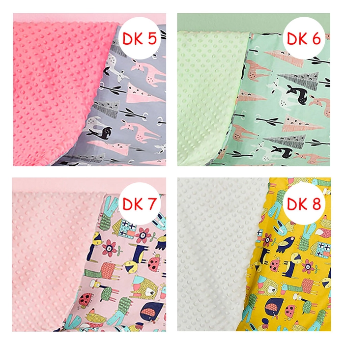 Baby Soft Beanie Blanket Swaddle Newborn Wrap Thermal Fleece Bean Dotted Double Sided Bedung Bayi DK 豆豆被