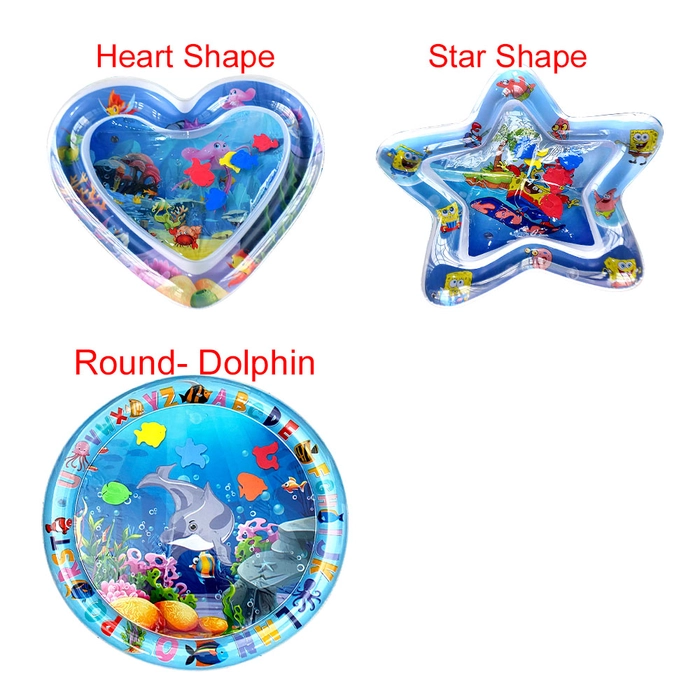 Baby Water Play Mat Tummy Time Inflatable Patted Playmat Cushion Bed Stimulation Growth Kusyen kembung Mainan Slapped Pad Sensory Toy Fun Activity Play Center Growth Brain Development