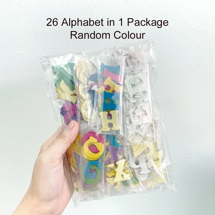 26 Alphabet Felt Sticker (10pcs/alphabet) Total 260pcs Cute Alphabet Sticker Book Card Decoration