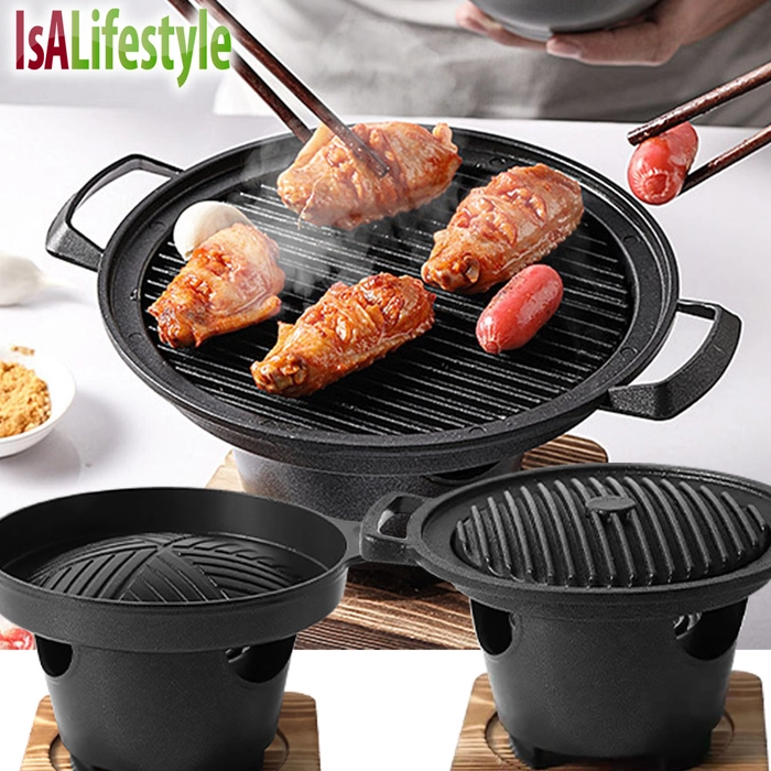 Personal BBQ Barbeque Grill Plate Set Premium Japanese Mini Stove Portable Camping Cookware Barbeku Picnic