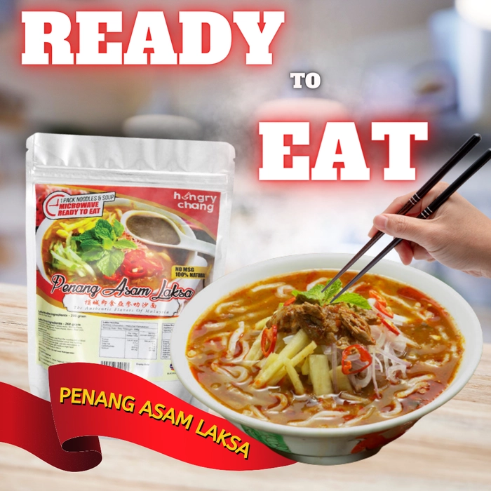 Penang Asam Laksa Soup with Fish + Noodle Instant Asam Laksa