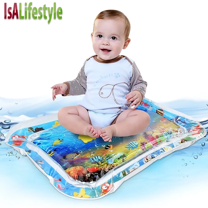 Baby Water Play Mat Tummy Time Inflatable Patted Playmat Cushion Bed Stimulation Growth Kusyen kembung Mainan Slapped Pad Sensory Toy Fun Activity Play Center Growth Brain Development