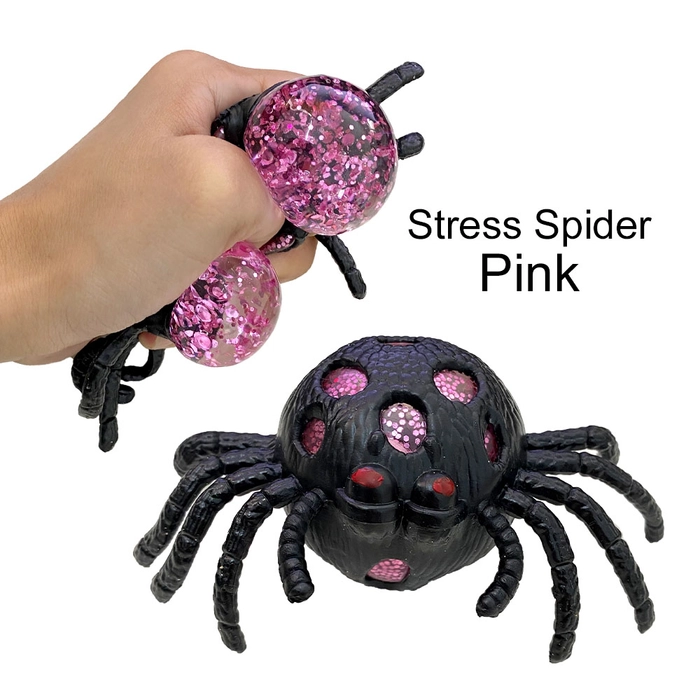 Spider Stress Ball Squishy Toys Halloween Tricky Toy Cute Mesh Stress Relieving Squeezing Ball Party Gift