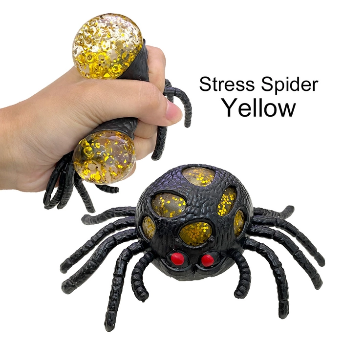 Spider Stress Ball Squishy Toys Halloween Tricky Toy Cute Mesh Stress Relieving Squeezing Ball Party Gift