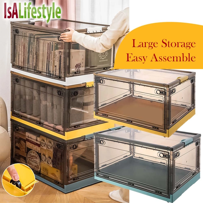 Multipurpose 5 way Open Storage Box Foldable Stackable Home Household Organizer Box Bekas Simpanan Lipat