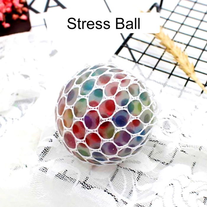 Colorful Squishy Stress Ball Venting Stress Relief Mesh Squish Finger Exercise Toy Stress Unicorn Pineapple