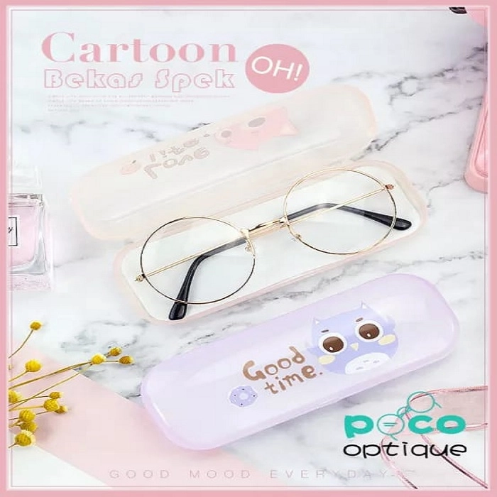 Cartoon Print Plastic Eye Glasses Box