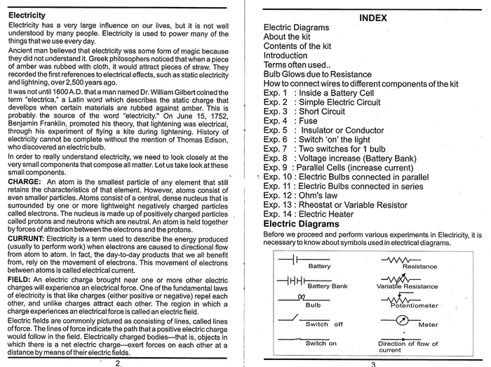 Basics In Electricity - DIY Project for school children (S)