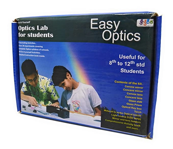 Optic Lab for Students | Easy optics physics experiment DIY kit  - Multi color | 8th to 12th Std Students