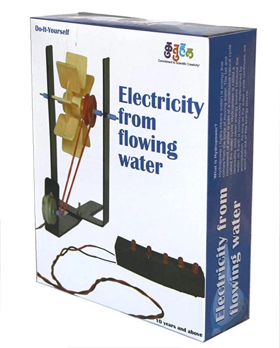 Electricity from flowing water - DIY Science Project for kids