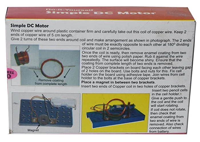 DIY Simple DC Motor | Working Model of a Motor | Science DIY Project Kit | For Age 10+ Years