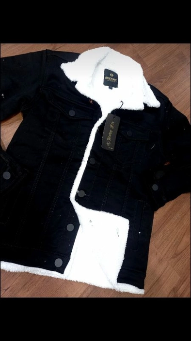 Ralph Lauren Sparkle Shimmer Black Denim Trucker Jacket Fur Collar W-M MSRP  $179 | eBay