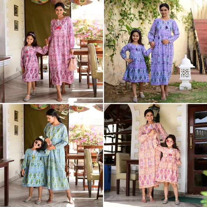 Combo Dress For Mother Father And Daughter