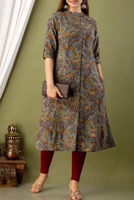 Buy Aasi - House of Nayo Fuchsia Cotton Printed A Line Kurti for Women  Online @ Tata CLiQ