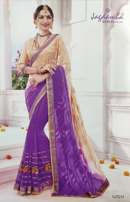 Ladies Party Wear Modern Saree at Best Price in Surat | Jagdamba Sarees Pvt.  Ltd.