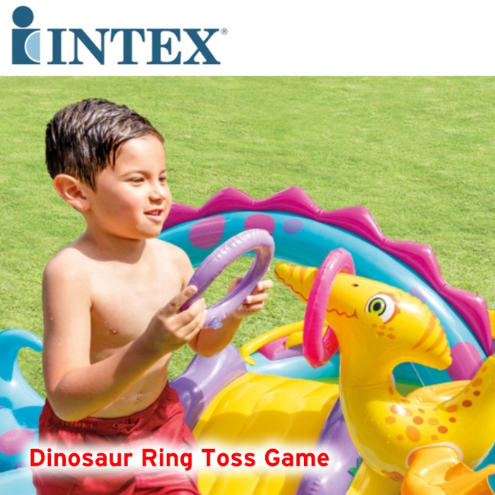 Intex 57135 Dinoland Play Center Inflatable Children Kid Spray Wading Children Play Swimming Pool With Water Slide