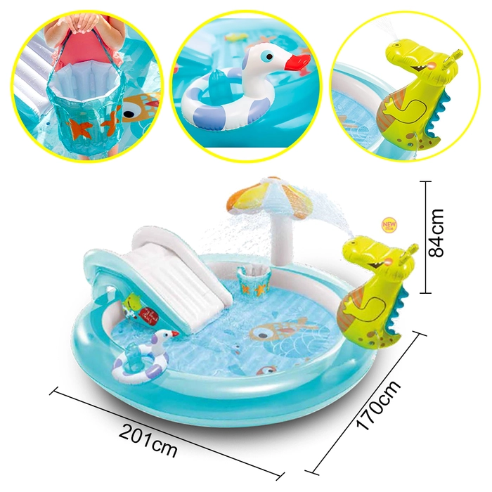 Intex 57162 57165 Inflatable Play Center Inflatable Children Kiddie Spray Wading Kids Children Play Swimming Pool With Water Slide